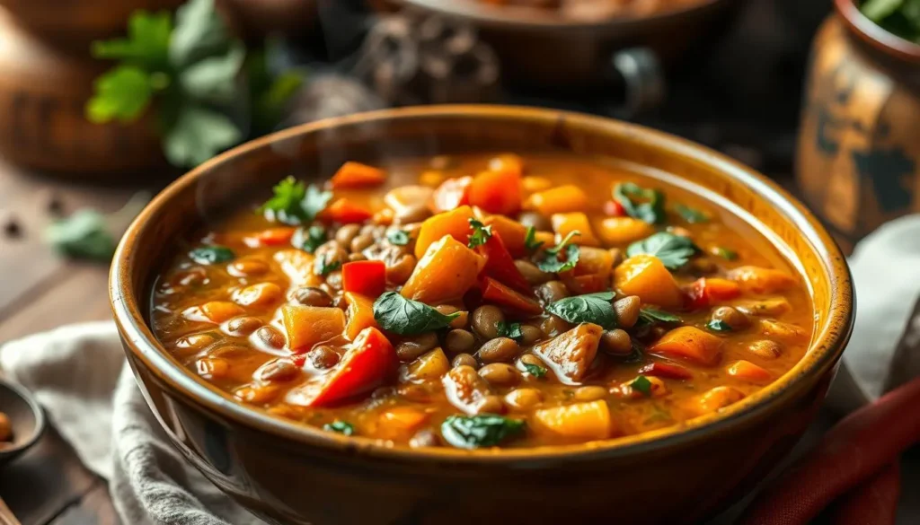 Lentil soup with vegetables