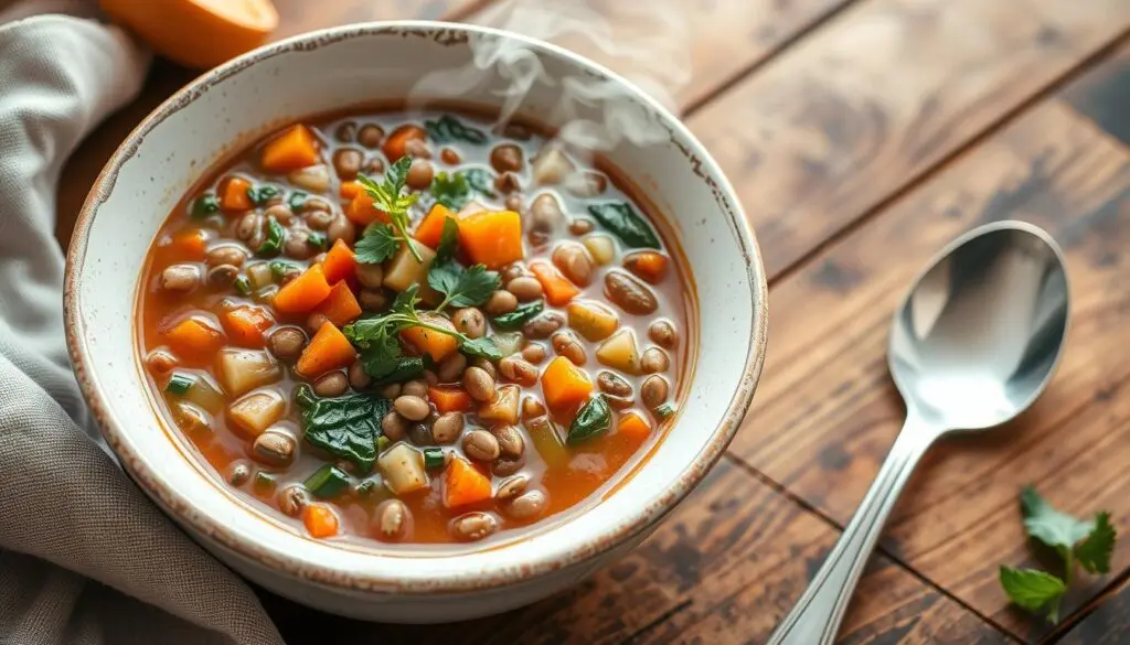 Lentil soup with vegetables