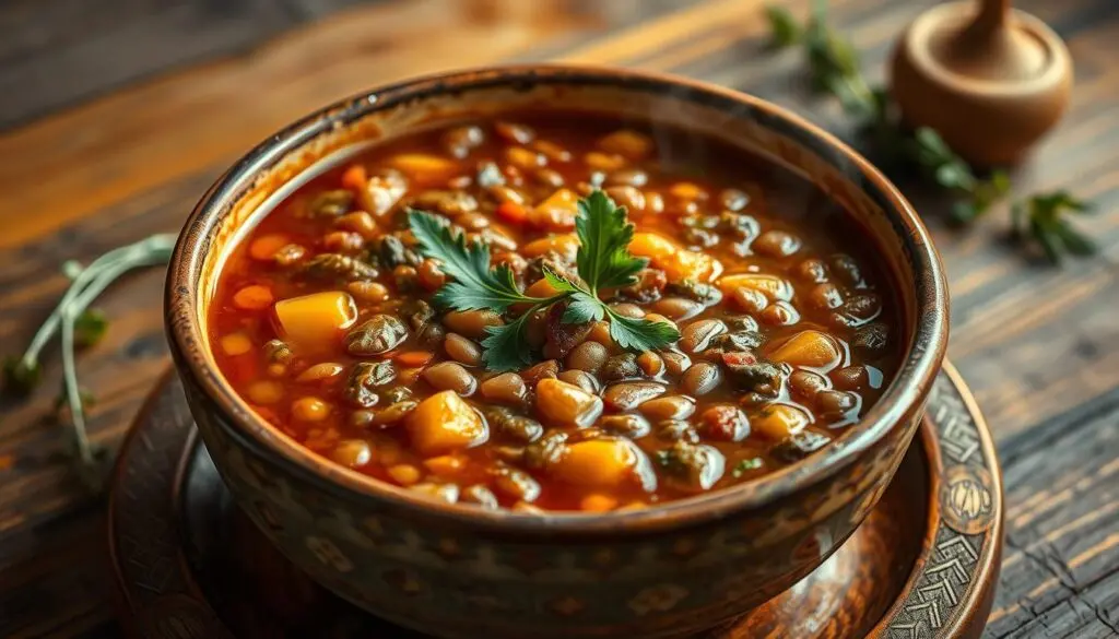 Lentil soup with vegetables