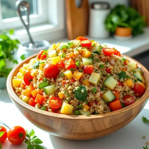 Quinoa salad with vegetables