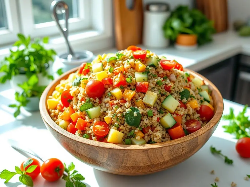 Quinoa salad with vegetables
