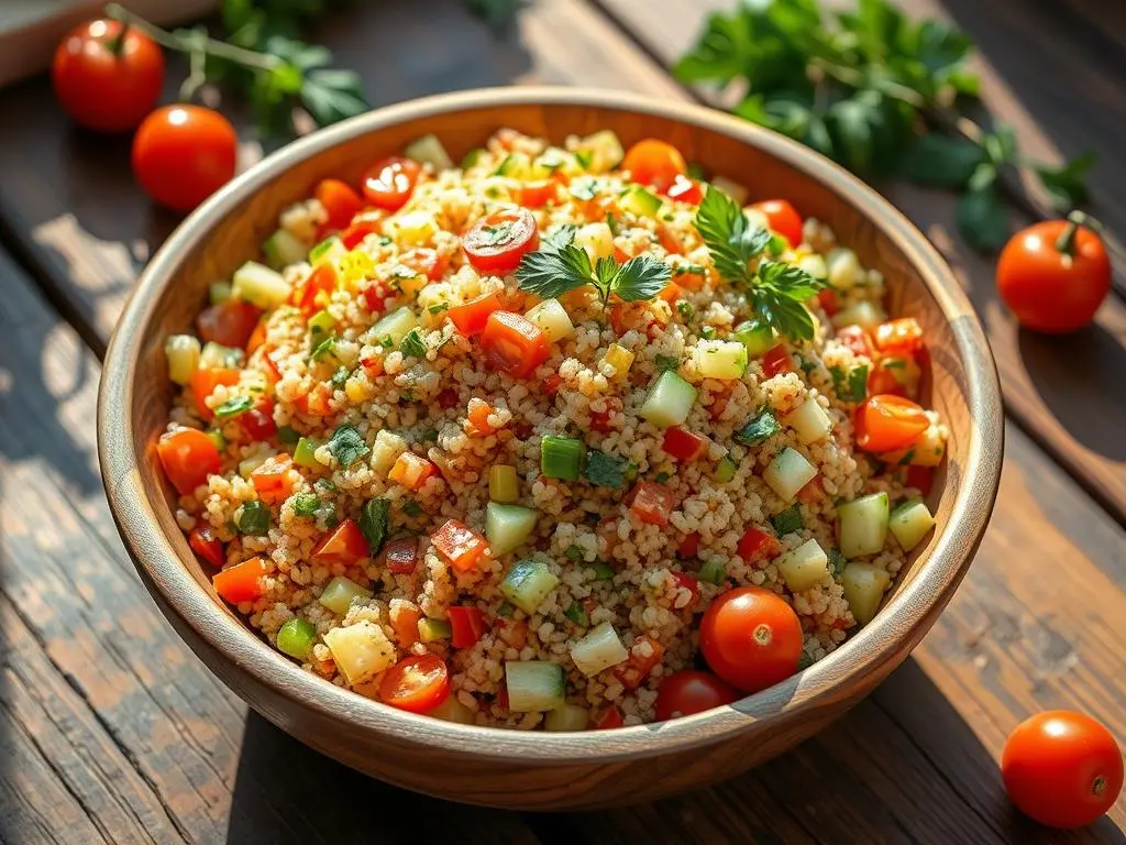 Quinoa salad with vegetables